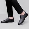 Men Summer Oxford Shoes Leather Breathable Comfortable LaceUp Fashionable New Black Classic Lace Two Layer Cowhide Hollow Small