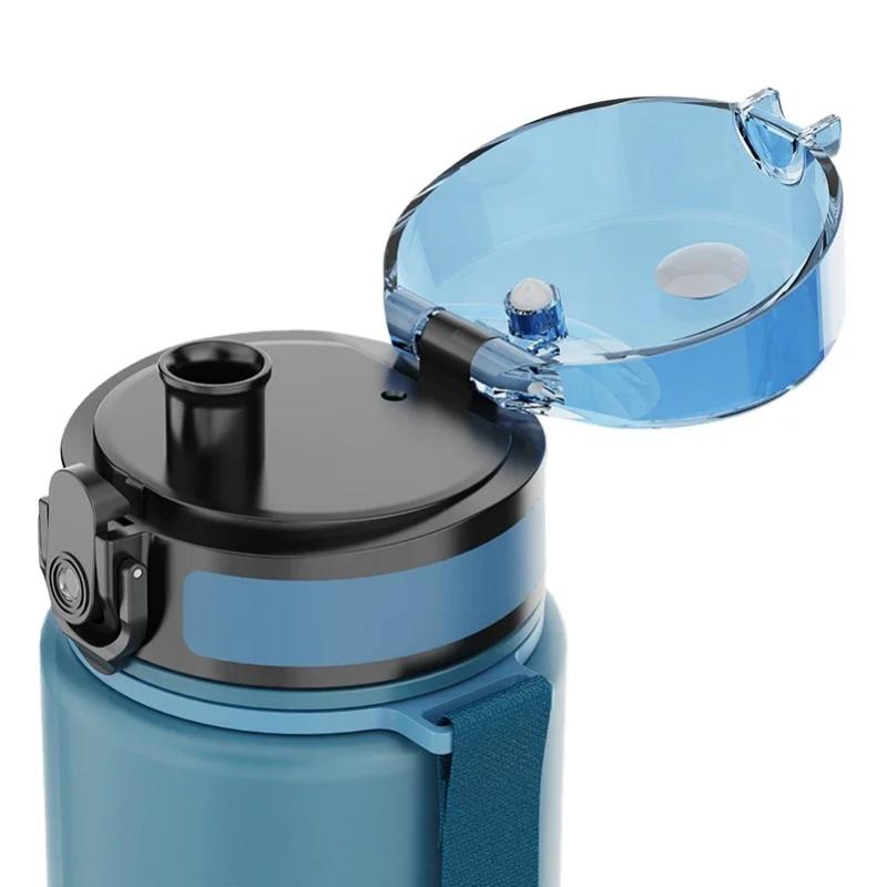 1000ML Large Capacity Sports Water Bottle Motivational Leak Proof Portable Reusable Plastic Cups Outdoor Travel Gym Jugs