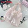 Street Style Tote Bag With Polyester Fabric Large Capacity For Daily Use
