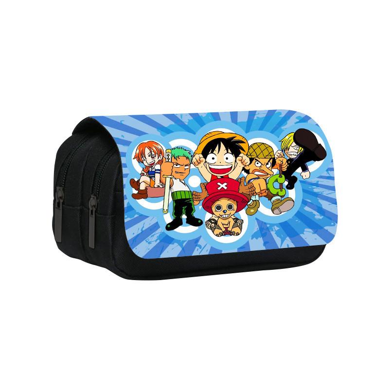 One Piece Dual Compartment Pencil Bag With Waterproof Material For School Use