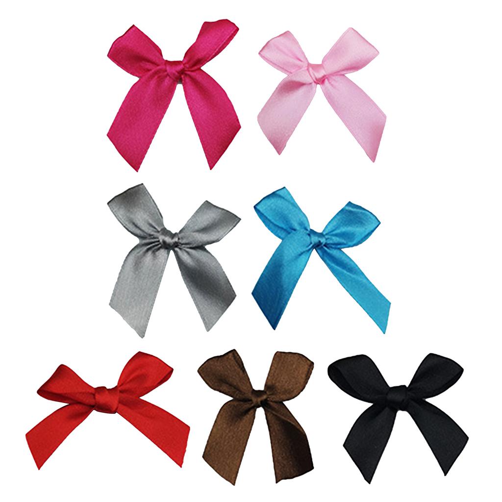 500 Stück Elegante Bunte Satin-Schleifen Elegante Geschenkverpackung Schmetterlingsknoten Polyester Schleifenknoten für Hochzeiten Feierlichkeiten