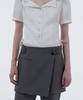 Mausolleum Emma Tailored Wrap Skirt & Pants Set - Gray