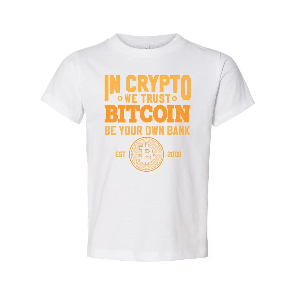 Unisex In Crypto We Trust Bitcoin Be Your Own Bank T Shirt 4XL