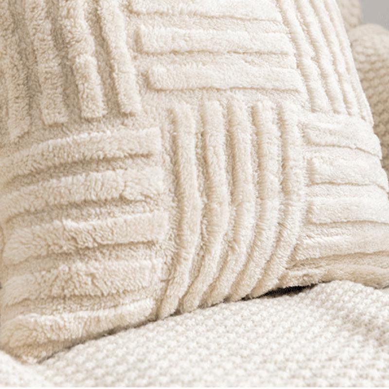Solid Flannel Throw Pillow Cover 44x44 Cm Woven Soft Square Couch Bedroom Cushion Pillowcase for Sofa Bed Car Chair Home Textile
