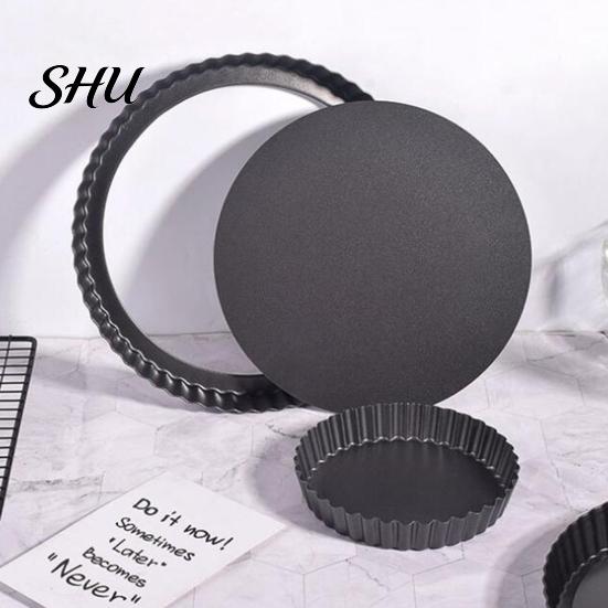 Pizza Tray Easy to Demould High Hardness Wave Edge Design Cake Pan Carbon Steel Round Pastry Baking Home Supplies