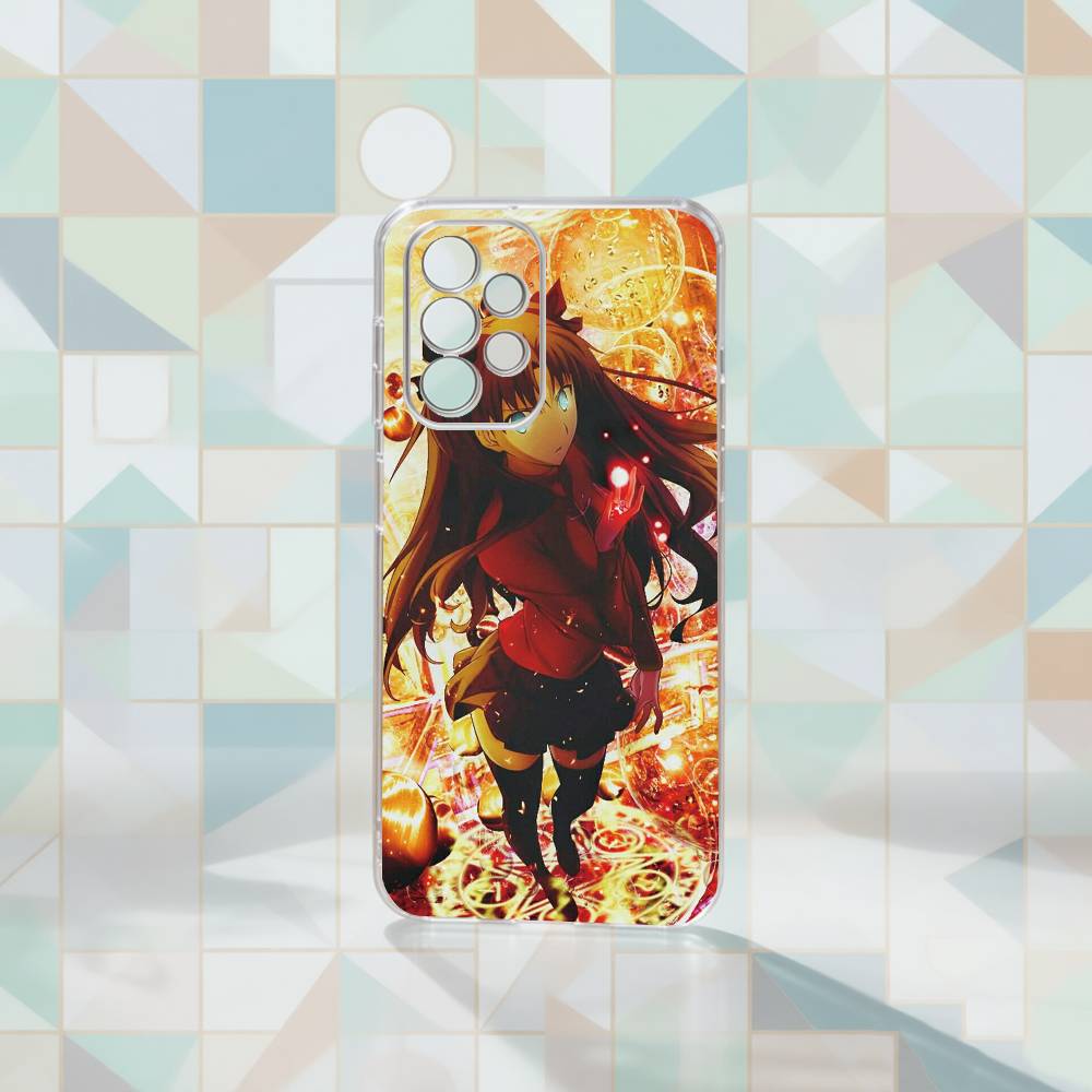 

Fate Rin Tohsaka Phone Case Transparent Silicone Soft For Samsung S25,S24,S21,S22,S23,S30,Ultra,S20,Plus,Fe Samsung S10plus