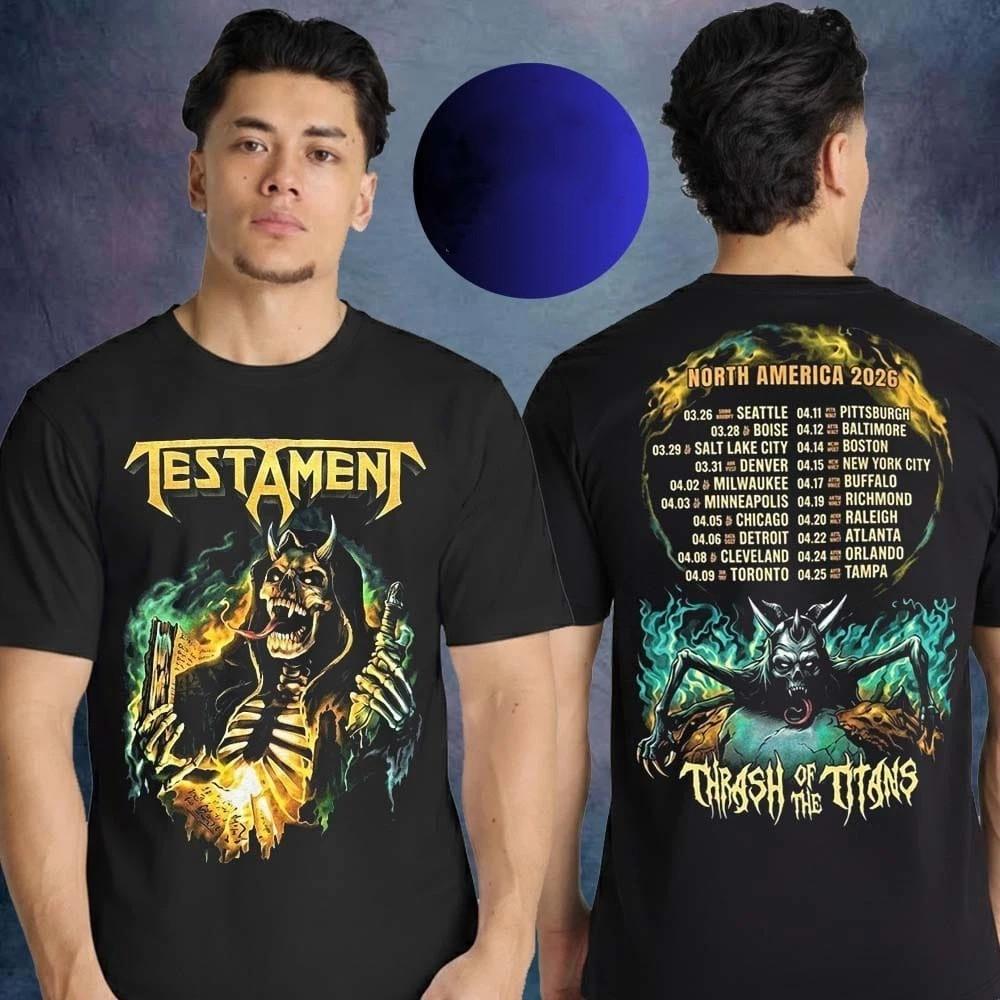 Testament Thrash Of The Titans North America Tour 2026 Roadmap T-Shirt M
