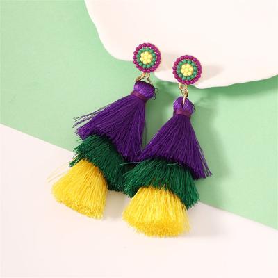 Ladies' Carnival Elements Tassel Versatile Temperament Fashionable Light Luxury Earrings And Earrings