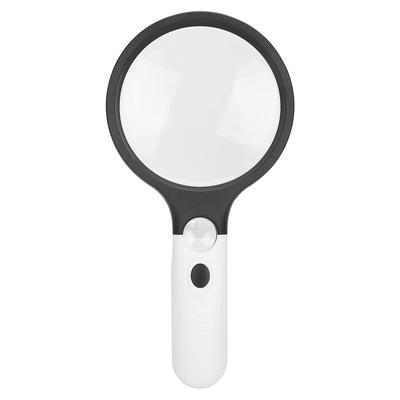 Reading Handheld Magnifying Glass Battery Powered 4LED 4X 30X Lens Magnifier