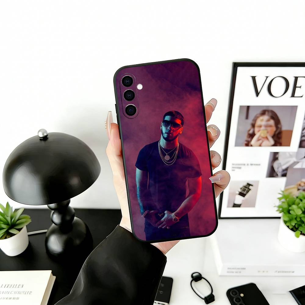 Rapper A-Anuel AA R-Real Phone Case Black Silicone Soft For Samsung Galaxy A73,A72,A71,A70,A53,A52,A51