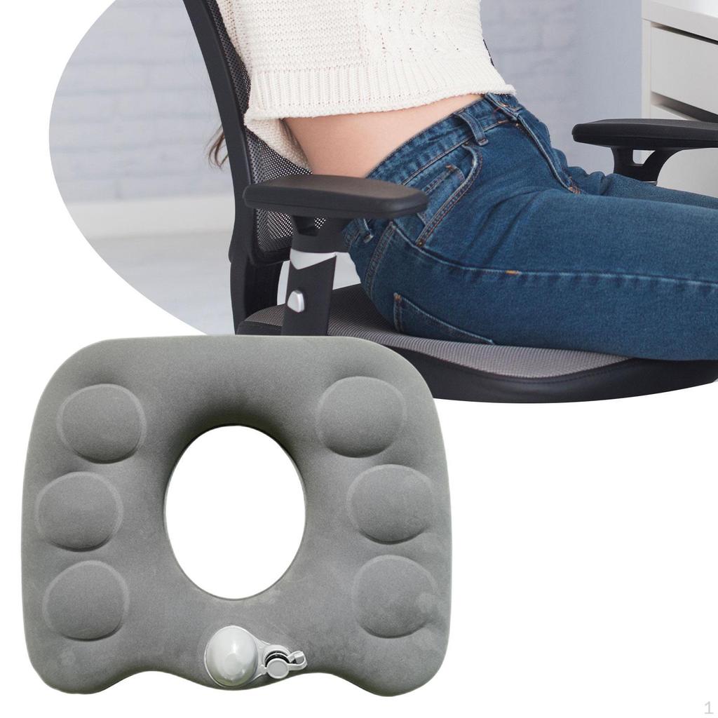 Inflatable Donut Pillow Butt Cushion Seat Pad Office Chair Hollow Design for Road Trips