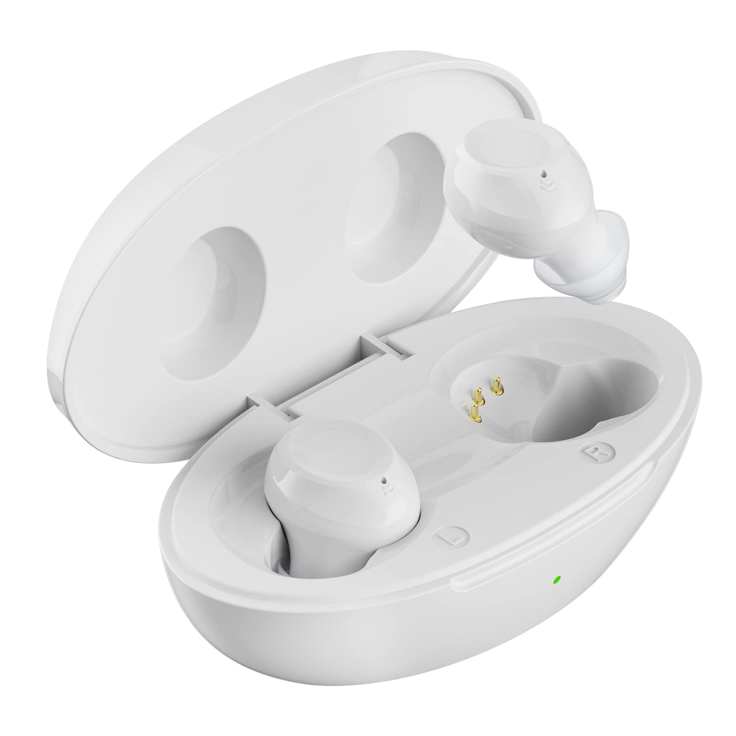 

Внутриканальный слуховой аппарат Nikken NK-04 белого цвета, подарок ко Дню пожилого человека. Радиоупражнения, перезаряжаемые и совместимые с телевизорами.