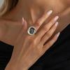 IngeSight.Z Punk Luxury Colorful Acrylic Big Rhinestone Chunky Rings Women Trend Irregular Geometric Knuckle Ring Daily Jewelry