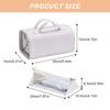 Leather Cosmetic Bag with 4 Clear Removable Separate Compartments Foldable Makeup Bags for Easy Travel and Storage