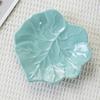 Poggiacucchiaio in Ceramica a Forma di Foglia Portautensili Versatile Piatto per Condimenti Vassoio per Gioielli Pratico Poggiaposate da Cucina