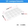 Plastic Box Storage Container Transparent Compartment Adjustable Organizer Box For Jewelry Button Hardware Screw Detachable Case