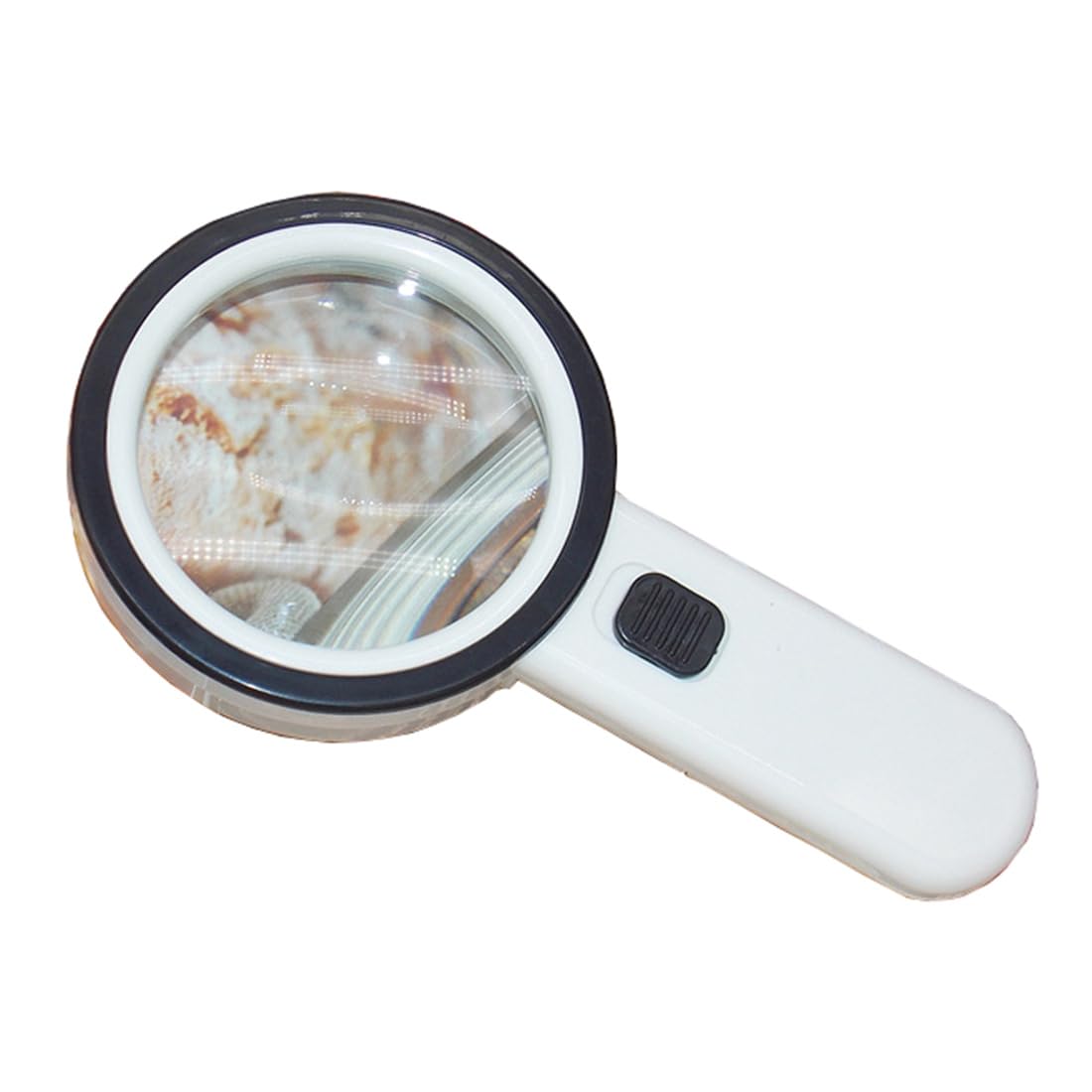 

Handheld Magnifying Glass with 30x Large Magnifying Glass with 12 Ideal for Jewelry and Professional Use Light, Magnification, LEDs, Seniors, Reading, білий