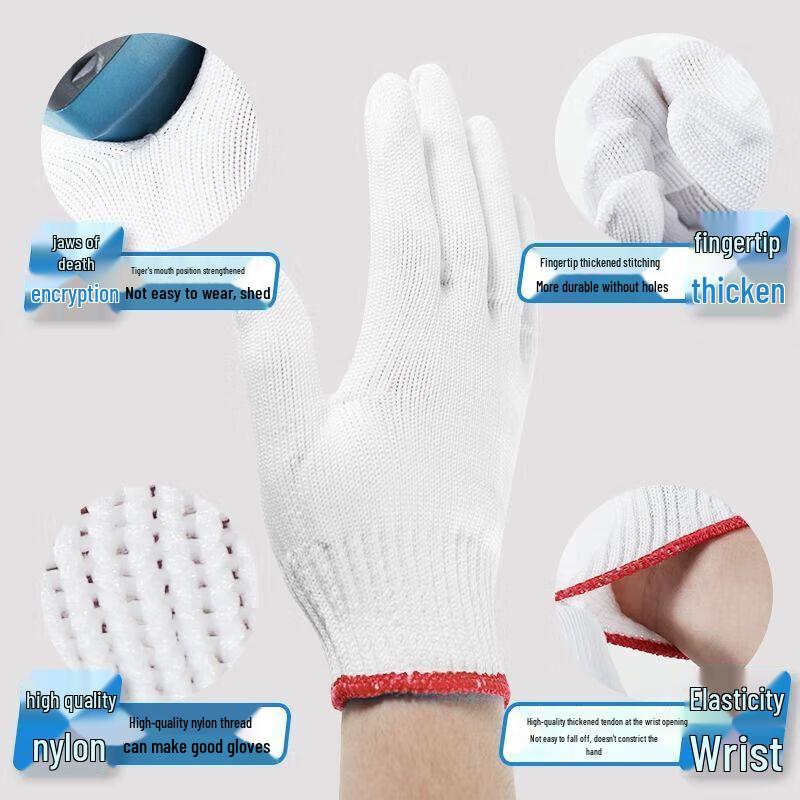 JingJingRS Lightweight Cotton Gardening Work Gloves