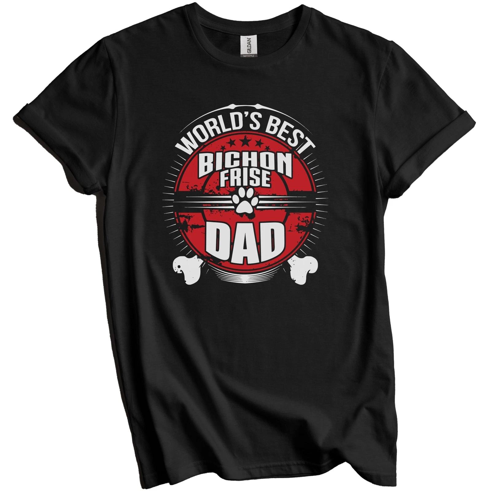World s Best Bichon Frise Dad Dog Owner T-Shirt 4XL