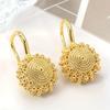 1 Pair of Fashionable Classic Gold Color Hollow Circular Hanging Earrings, Women's Personalized Trendy Holiday Accessories Gift