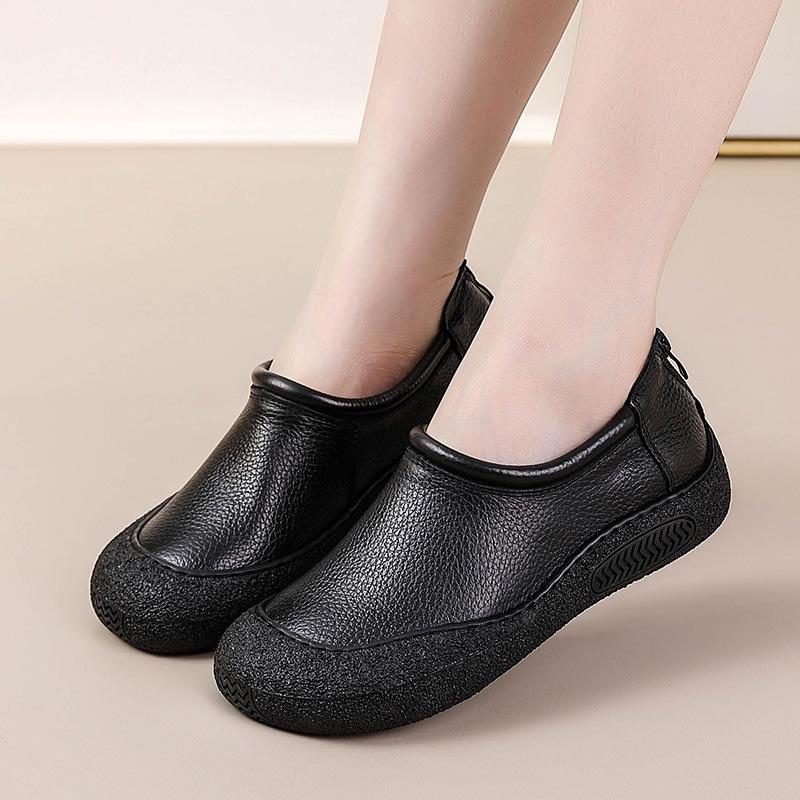 Chaussures Mocassins Plateforme Décontractées pour Femmes Chaussures Confortables pour le Travail et les Affaires Chaussures à Enfiler en Cuir pour Femmes Chaussures Plates pour Conduire, Marcher, Habillées Mocassins Penny