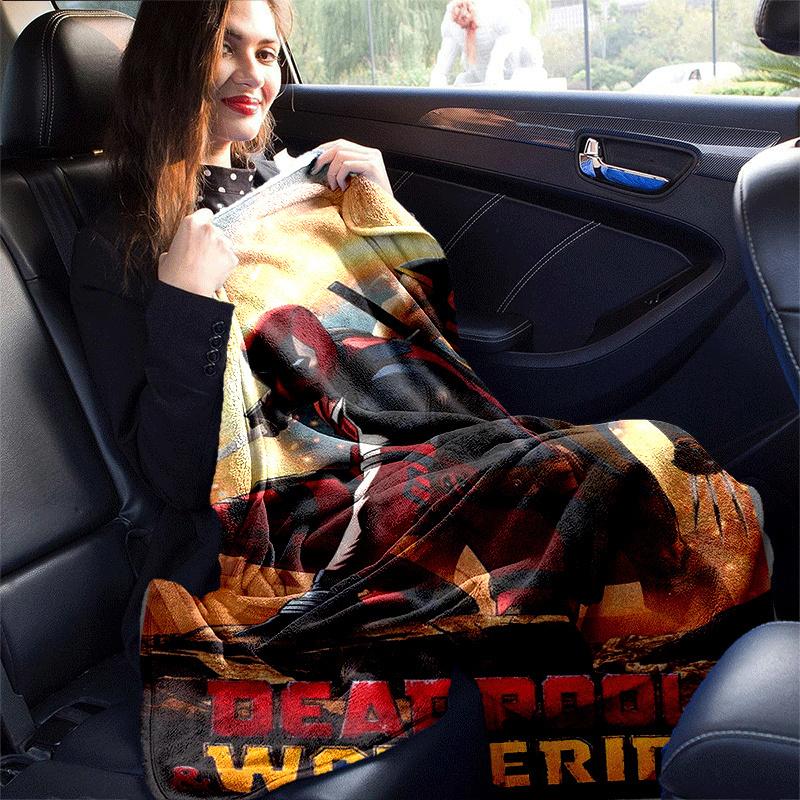 1pc Deadpool and Wolverine Printing Blanket - Soft, All-Season Throw for Living Room, Bedroom,Personalized Gift with Adorable Cartoon Design