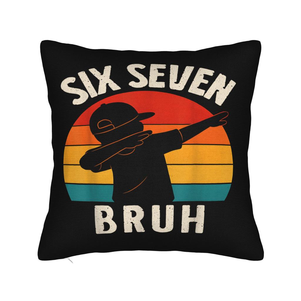 67 Sechs Sieben Italienisches Gehirnfäule Meme Kissenbezüge Lustiger Kissenbezug für Sofa Couch Bett Wohnzimmer Gemütlicher Kissenbezug