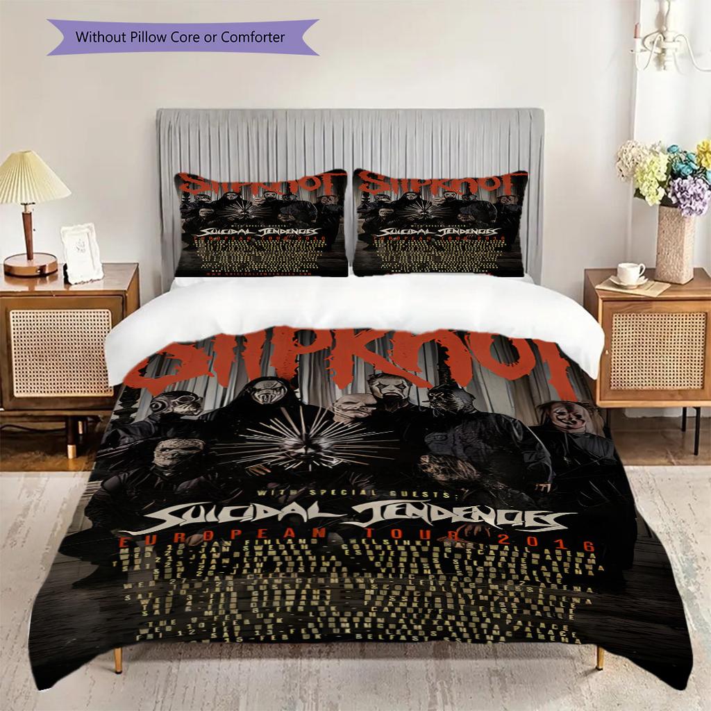 Slipknot Band Art Set Threepiece Set 1 Duvet Cover 2 Pillowcase Without Core Bedding Set Christmas Birthday Gift Soft And Comfortable
