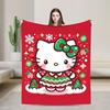 Cinnamoroll Christmas Fleece Blanket  Funny Throw Blankets for Bed Sofa Couch 125*100cm Plush Thin Quilt