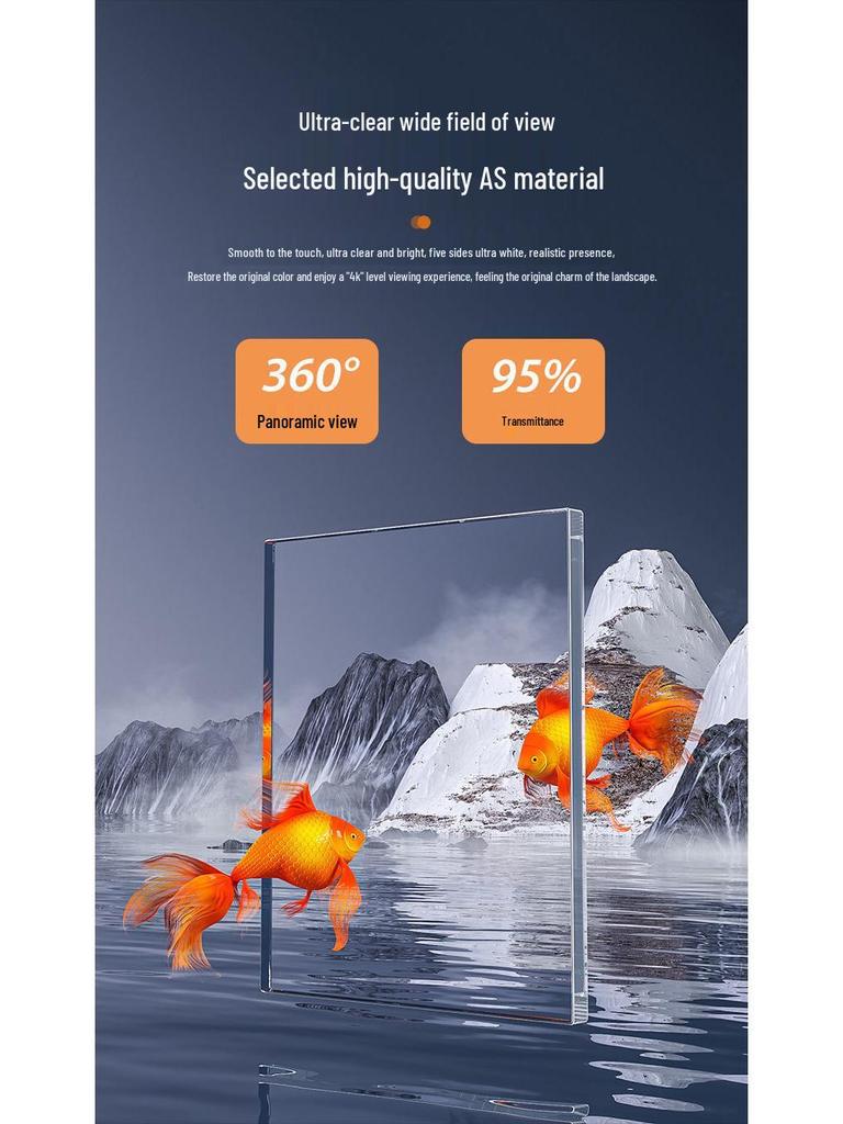 Transparent Plastic Goldfish Aquarium: Eco-Friendly Small/Medium Fish Tank for Living Room or Balcony Landscaping