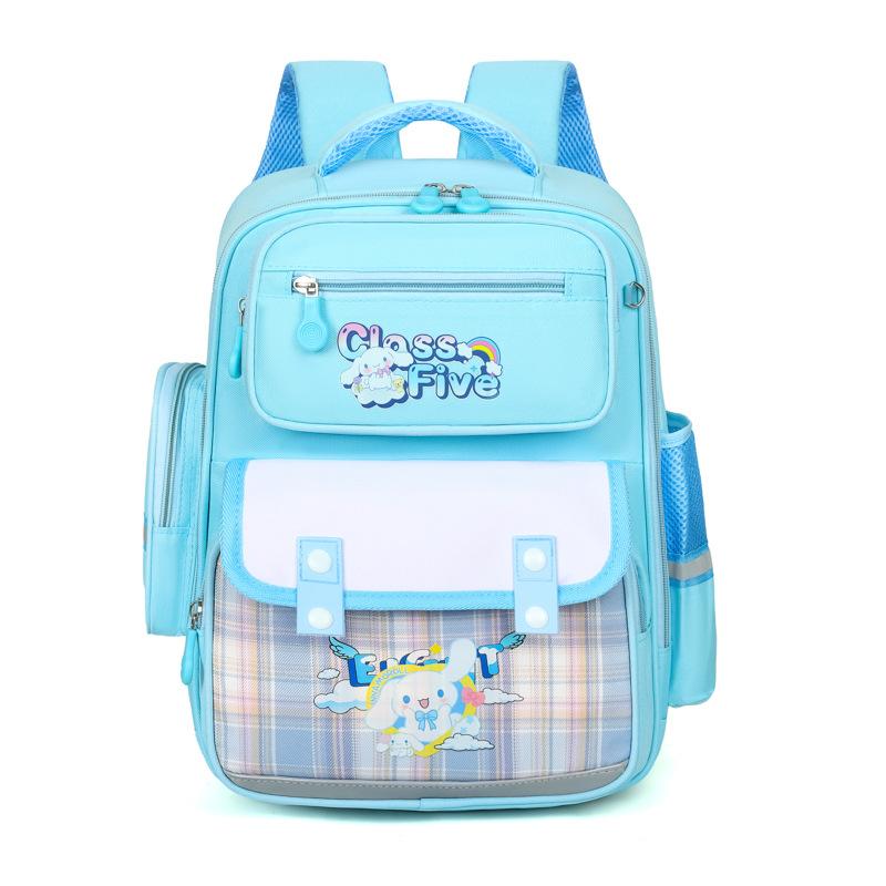 

Elementary school bag new large-capacity load-reducing ridge backpack cartoon backpack синій