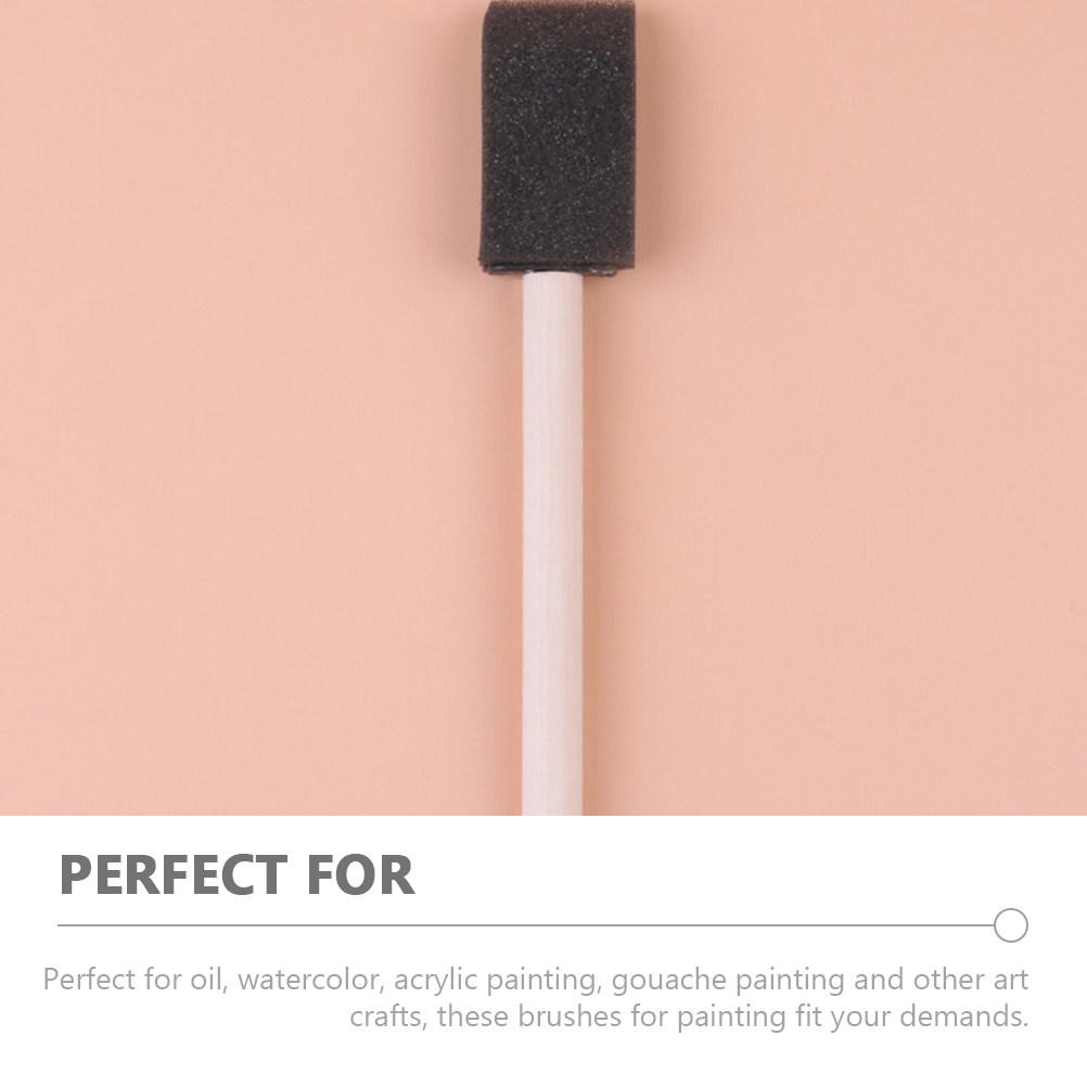 40Pcs Foam Paint Brush Wooden Handle Sponge Painting Tools for DIY Crafts Painting Supplies for Painters Foams Paint