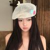 Japanese New Straw Beret Women Summer French Literary Hollow Out Breathable Face Slim Painter Hat