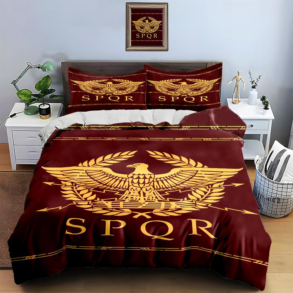 Roman Eagle Motif Bedding Duvet Cover Sets Duvet Covers Pillowcases Gifts (1 * Duvet Cover 2 * Pillowcases, Without Duvet Insert)