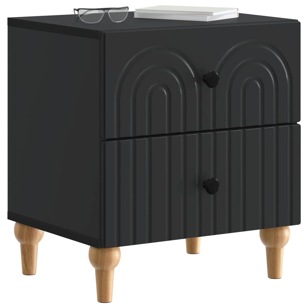 Nightstand Black 43 x 34.5 x 48 cm Particleboard