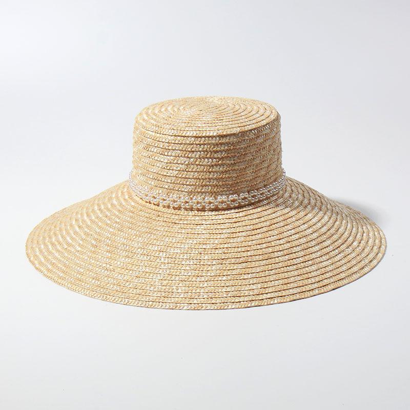 Ins European and American Fashion Big Brim Straw Hat Women Straw Wide Brim Sun Hat Seaside Vacation Straw Sun Hat
