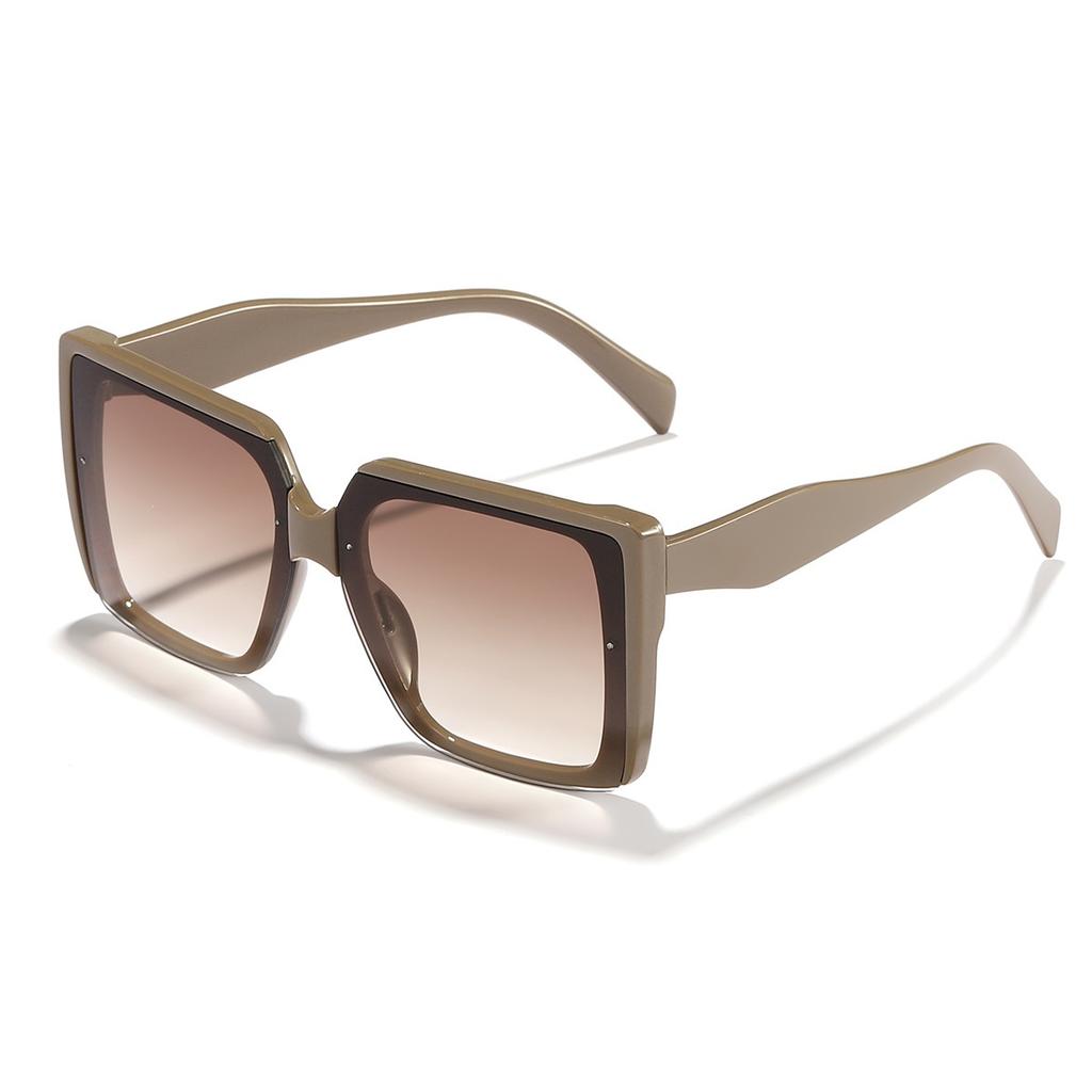 Ryan's new European and American large box plain face small sunglasses women's fashion wear essential sunshade sunglasses