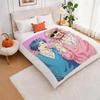 Anime y-Yarichin-Bitch Club Throw Lightweight 240g Flannel Blanket Soft Skin-friendly for Summer Cooling