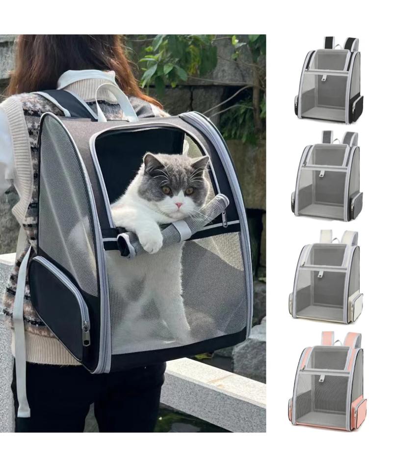 Pet Cat Carrier Bag Outdoor Travel Backpack for Cats Small Dogs Breathable Cat Carrying Bag Suitable for Cats Within 6kg