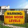 Vintage Noise Warning Sign  High Noise Levels  HeavyDuty Iron Construction     YellowBlackRed Retro Caution Decoration