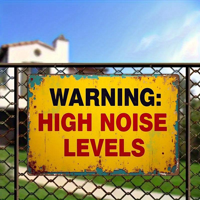 

Vintage Noise Warning Sign High Noise Levels HeavyDuty Iron Construction YellowBlackRed Retro Caution Decoration 20x30cm（7.8x11.8inch）