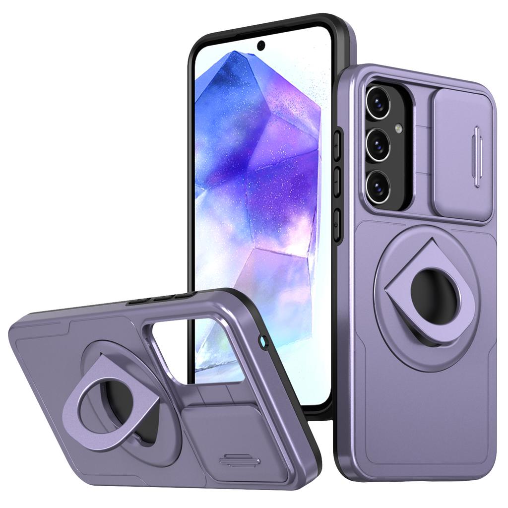 Etui na Samsung Galaxy A35 5G z przesuwaną osłoną aparatu TPU+PC Ochraniacz telefonu