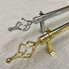 Extendable Metal Spiral Curtain Rod Set With Complete Accessories,Bracket Screws & Tox Thick 25/28Mm