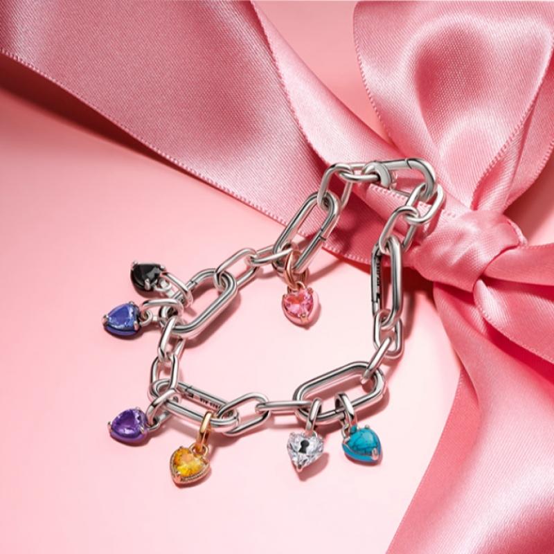 Pandora Purple Chakra Heart Mini Dangle Charm 793042c04