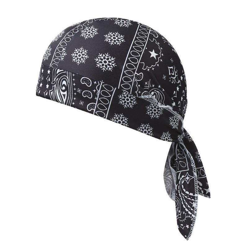 New Paisley Print Hijab Caps Quick Dry Breathable Bandana Headscarf Elastic Comfortable Cycling Head Wrap Running