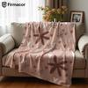 Blush FloralS Lightweight Microfiber Soft Christmas Fleece Blanket Warm Cozy Throw for Bed Sofa Office Travel All Season