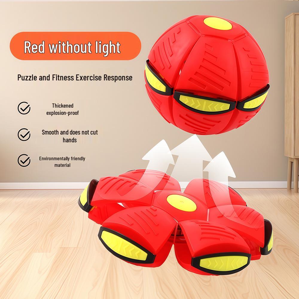 Glowing Flying Saucer Step-On Deformation Bouncy Ball - Interactive Parent-Child Toy