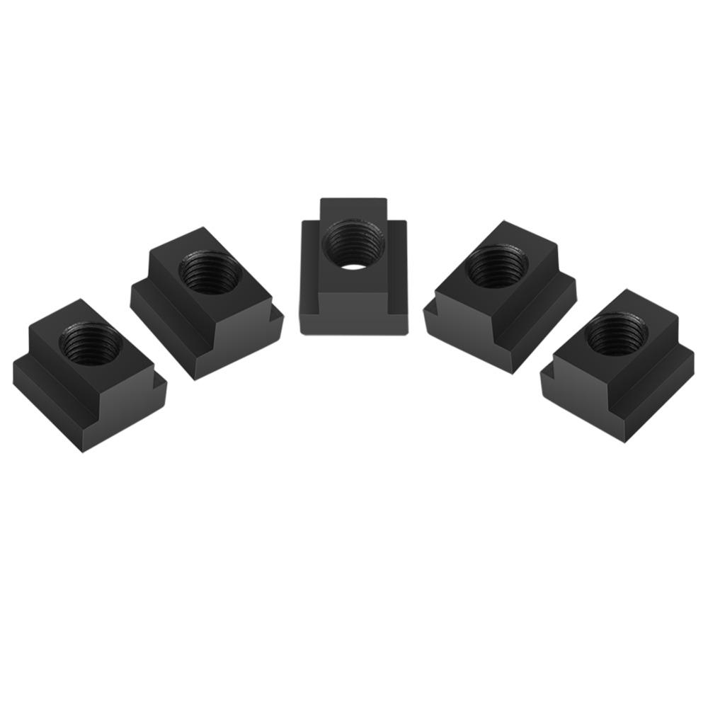 5pcs Black Oxide Finish T Slot Nuts Durable Machine Tool Nuts T Track Nut  Woodworking Jigs