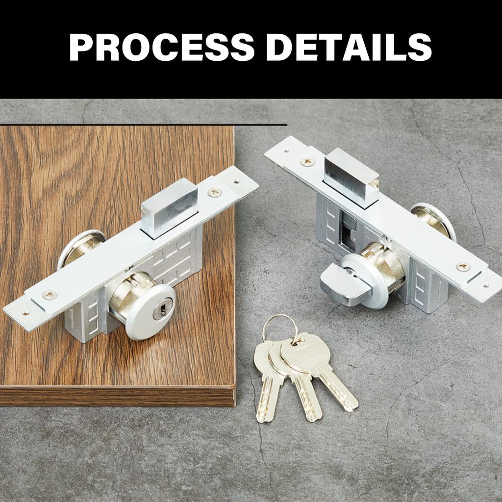 Double Sided Lock Set for Double Swing Doors Double Access Door Lock Set Simple Installation Fits 44 46mm Thick Doors