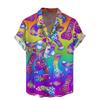 2026 Sommer Herren Lustiges Graffiti Abstraktes Hawaiianisches Hemd Kurzarm Übergroß Strandparty Camisa Havaiana Divertida